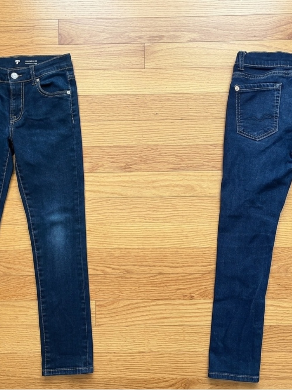 Seven7 Girls Dark Blue and Medium Blue Jeans -